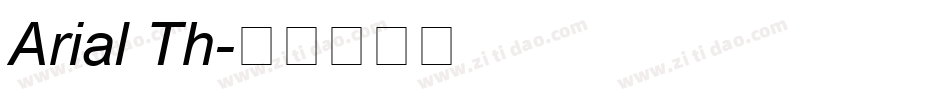 Arial Th字体转换